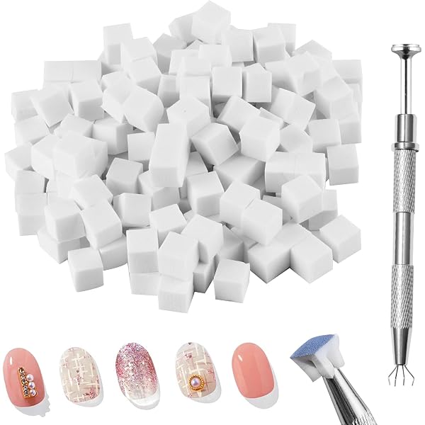 KASURE 300 Stück Nagelschwämme Mit Metallgreifer – Für Perfekte Farbverläufe & Saubere Nägel
