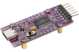 XICOOLEE FT232 USB to UART (TTL) Serial Port Module for Windows Linux MAC OS with Type-C Interface Onboard Power Supply TXD RXD Indicators UART TTL Level Switch Compatible 3.3V/5V Logic Level