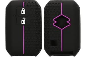 kwmobile Custodia Coprichiave Compatibile con Suzuki con 2 tasti Keyless Go Cover - Copri Telecomando Chiave Auto - Copri Chiavi Macchina nero/viola