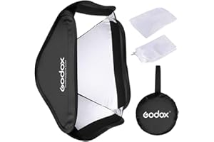 Godox Plegable Softbox Kit 24 x 24 pulgadas/60 x 60 cm con Soporte de fijación Soporte de Bowen para cámara Estudio de fotografía (HS6060)