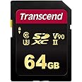 Transcend 64GB SDXC 700S Memory Card UHS- II, C10, U3, V90, 8K, Ultra HD, Up to 285/180 MB/s (Idea for DSLR cameras and advan