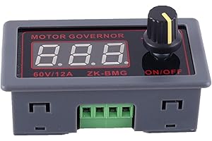 AILOVA Controlador de motor, DC 9V 12V 24V 48V 500W 12A PWM Módulo De Controlador De Motor Pantalla LED Controlador de Velocidad De Motor DC Alta Potencia Regulador de Señal