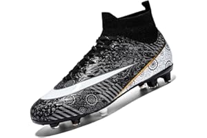 VTASQ Zapatillas de Fútbol Hombre Spike Aire Libre Profesionales Atletismo Botas de fútbol para niños para césped Artificial Zapatos de Partido Profesional AG