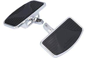 ‎OREILET Oreilet Motorrad Hinten Trittbrett, 2 Stück Einstellbare Sozius Trittbrett Fußpedal, Breite Fußrasten Fußrasten Pedale, Fit für Honda VTX1300 VTX1800, Suzuki VL400 VL800 C50, Schwermetallstahl + Gummi