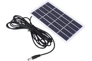 VBESTLIFE Énergie Solaire en polysilicium, Panneau de Batterie de Panneau Solaire 2W 5V avec Interface DC de Charge pour Lampe de Jardin extérieure de Batterie 3.7V