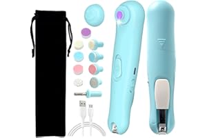 Zemiu Cortauñas Eléctrico para Bebé con Luz LED y Cortauñas,Lima de Uñas para Bebés Recargable para Bebé,Cortauñas Eléctrico Seguro para Bebé,Set Cortauñas 11 en 1 para Bebé y Adulto