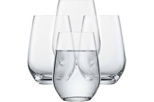 SCHOTT ZWIESEL Vaso de agua Forté (set de 4), vasos versátiles, vasos de cristal Tritan aptos para lavavajillas, Fabricadas en Alemania (art. nº. 123618), Transparente, cristal