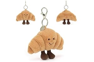 AIDODIA Croissant Schlüsselanhänger Bag Charms, Schlüsselanhänger Croissant bag charm- Plush Keychain Taschen Anhänger Kinder Geschenk, Tasche Dekoration Tolle Geschenk Idee