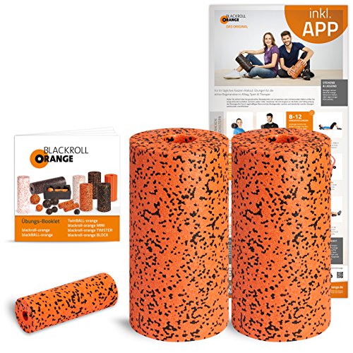 Blackroll Orange (Das Original) - DIE Selbstmassagerolle - Twin-Set PRO (inkl. Übungs-DVD, -Poster und -Booklet)