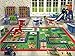 Kids Children Large Girls Boys Fun Rugs Green Town City Playground Bedroom Playroom Floor Mat Non Slip Play Available in 2 Sizes (100 x 150 cm)