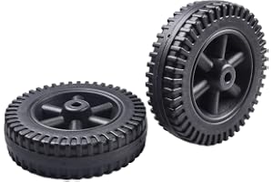 2-pack 15 cm grillhjul reservdelar för Charbroil gasgrillar, plasthjul med 8-10 mm hål, utomhus BBQ vagn rullar för matlagnin