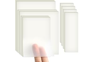 Hanyousheng 500 PCS Notes Autocollantes Transparentes, 4 Tailles Transparent Sticky Notes, Étiquettes Séparateur Transparent Pour Bureaux, Ménages et les Etudiants