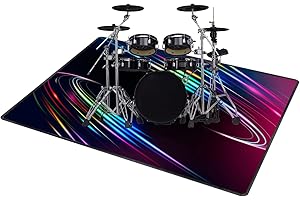QQDD Drum-Teppich Schlagzeugteppich Schallschutz Teppich Schallschutzmatte rutschfeste Trommelmatte für E Drum Schlagzeug Elektronisch Snare Teppich Snare Drum Rug Schalldicht Teppiche (80CM - 200CM)