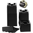 BTSD-home 3 Inch Heavy Duty Bed Risers Adjustable Bed Lifts Fits to All Wheels of Furniture, Sofas and Tables, Couches（6 Pack）