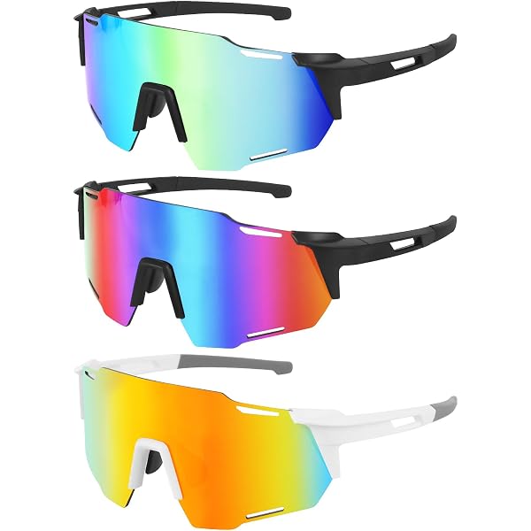 Lot De 2 Lunettes De Sport Polarisées – UV400, Monture Intégrale, Anti-vent, Pour Vélo, Running, Ski – Homme/femme