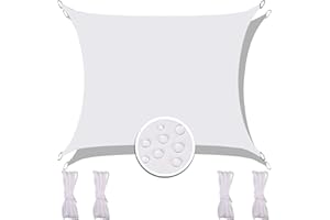 Redfire Toile Solaire Voile 3X5M, Résistance aux Déchirures Voile Imperméable Tissu Oxford avec Corde de Fixation Protection Solaire pour Jardin Blanc