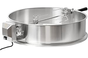 BBQ-Toro Edelstahl Grillspieß Set für 57 cm Kugelgrill | Rotisserie, Drehspieß für Holzkohle Grill | Drehspieß mit Grillmotor | Rotisserie | elektrischer universal Grillspiess