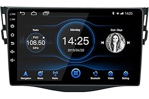 EZoneTronics 2DIN Android 10.1 Car Radio Stereo 9 Pulgadas para Toyota RAV 4 2007-2012 Pantalla táctil Unidad Principal Navegación GPS WiFi Bluetooth Am/FM Audio SWC USB Media Player 2G RAM +32G ROM