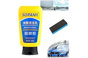 HFINGAQEX Sopami Oil Film Cleaning Emulsion, Sopami Oil Film Emulsion Glass Cleaner, Car Glass Oil Film Cleaner, Glass Oil Film Remover, Auto Glass Oil Film Cleaning Milk