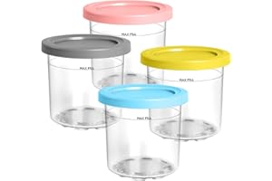 Vione Creami - Contenitore per Ninja Creami NC300EU, 4 Pezzi Compatibili con Macchina per Ghiaccio NC299EU NC300EU NC301EU (NC300-4Pack)