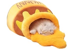 PECHVINO Honey Pot Katzenbett - Bequemes Memory Foam Haustiermöbel mit abnehmbarem Kissen - Stilvolles und waschbares Katzenbett für kleine Katzen und Rassen