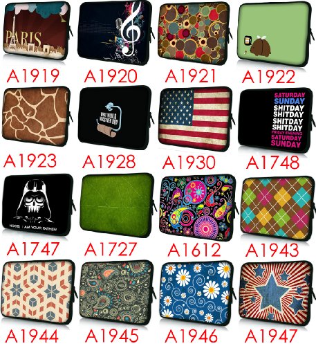 Sidorenko Designer Laptoptasche Notebooktasche Sleeve für 10 – 10,2 Zoll / 13 – 13,3 Zoll / 14 – 14,2 Zoll / 15 – 15,6 Zoll / 17 – 17,3 Zoll Neopren Schutzhülle - 3