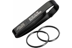 NP NIGHT PROVISION Stealth Tactical Key Ring Holder for Duty Belts, Quick Release Key Clip Stainless Steel w/2 XL Detachable Key Rings Max 2.25" Belt for Police, Correctional, Fire Dept.