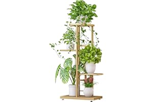 Lidzopas Soporte para Plantas de 4 Niveles para Interiores,Soporte Alto para Plantas de 53 cm,Estante Grande de Metal para Macetas de Flores, Estante de Exhibición de Múltiples Plantas de Flores