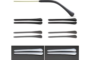 LUVADEYO 6 Paires de Housses en Silicone pour Bras Lunettes, antidérapantes, pièces Rechange réparation Douceur, Accessoires Remplacement Lunettes Les Jambes Soleil Minces métal