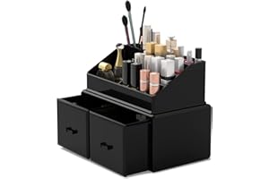 READAEER Organizer do makijażu/pudełko do przechowywania kosmetyków/pudełko do przechowywania kosmetyków w 2 warstwach, nadaje się do sypialni i łazienek