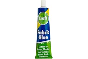 KARRMA LTD. Fabric Glue for Clothes - Fabric Glue 50ml for DIY Crafts, Upholstery, Material, Textile, Felt and Badges - Suitable For Cotton, Blended and Synthetic Fiber, Suede and Leather