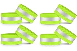 VERY IMPORTANT RUNNER - Pack di Bracciale Riflettente, Fascia Catarifrangente Running, Bande Catarifrangenti Running, Fascia Rifrangente Corsa, Fasce Riflettenti, Fasce Catarifrangenti Corsa (8 unità)