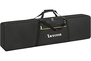 IBVIVIC Gig Bag 600D Oxford - Funda para teclado (88 teclas, resistente al agua, 10 mm de grosor, 138 x 33 x 17 cm), color negro