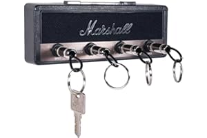 Deluisho Schlüsselbrett Schlüsselhalter Audio Schlüsselanhänger Gitarren-Schlüsselanhänger Wandhalterung Kreative Retro-Schlüsselaufbewahrung mit 4 Gitarrensteckern