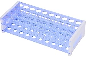 stonylab Rack per Provette, Rack per Provette in Plastica blu Staccabile a 3 Livelli, Supporto per Provette per Esperimenti Scientifici di Laboratorio, 18 mm 40 Posti