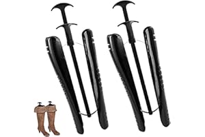 Hoemudy Boot Stretchers,Black Automatic Boot Trees,Boot Trees Shaft Boot Shapers for Knee High Tall Long Boots Holder Spring Loaded Adjustable Great Support Form Shaping Inserts for Womens Mens Shoes