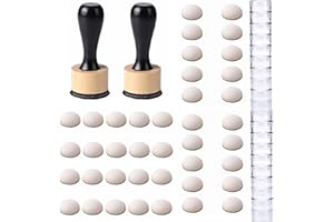 BRIARTW 2 Mini pinceaux mélangeurs d'encre avec 42 recharges Rondes en Mousse de Rechange et 20 Pots en Plastique empilables pour Le Scrapbooking, Les Fournitures d'art, la Fabrication de Cartes, Le Dessin