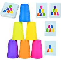 Speed Stacking Becher Spiel - Buntes Stapelspiel Für Reaktionstraining
