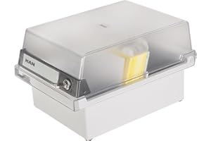 Han-Bürogeräte Card - Archivador de fichas tamaño A6 77 x 140 x 250 mm color gris