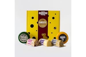 THE CHUCKLING CHEESE COMPANY Timeless Cheese Selection Gift Box. 5 Cheese Selection Box of Traditional Cheddars For The Perfect Foodie Gift. The Cheese Hamper For Any Occasion, Birthday, Christmas, or Food Lover.