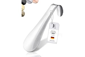 JK Trade® Calzascarpe in acciaio inox 15cm STABILE | Calzascarpe piccolo per viaggiare | Lunghezza e larghezza ottimizzate | Calzascarpe | Business | Appendibile