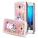 Produktbild Flüssig Galaxy J3 2016 Hülle, Glitzer Hülle Galaxy J3 2016, Crystal Cover TPU Samsung Galaxy J310, SpiritSun Einhorn Tasche Handytasche Glänzend 3D Schale Glitter Dynamisch Treibsand Liquid Fließen Bling Stars Shiny Stoßfest Kratzfeste Handyhülle Der Eiffelturm Design für Samsung Galaxy J310 (5.0")-Goldpulver