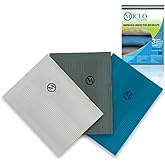 MICLO CLEANING | Mikrofiber Temizlik Bezi 3'l&uuml; Set - Sihirli Bez | Cam Ayna Bezi | Dark Seri
