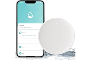 MIUCDA Smart Wassermelder Erfordert Zigbee Hub, Wassersensor Drahtloser Flutdetektor für Alarmanlage und Smart Home, Wassermelder-Alarm für Küche, Badezimmer, Keller