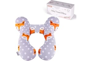 KAKIBLIN Baby Travel Pillow (Upgraded), Neck Pillow Baby Pillow for Head, Head and Neck Support Pillow for Pram, Car Seat, Stroller