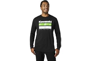 Fox Racing Camiseta Premium de Manga Larga Kawasaki Stripes Camiseta Hombre (Pack de 1)