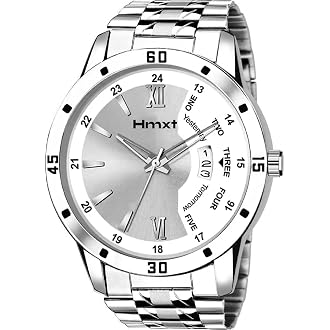 HMXT Stainless Steel 79 Day N Date Series White Men'S A...