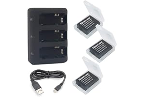 Newmowa Akumulator zastępczy AHDBT-401 (3 sztuki) i przenośna ładowarka mini USB zestaw do kamery Gopro AHDBT-401, AHBBP-401 i Gopro Hero 4