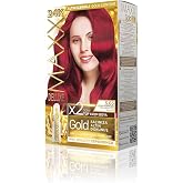 MAXX DELUXE Gold serisi 24K Altın Par&ccedil;acıklı Serum ile 1 Kutu 2 x 50 ml ve Geliştiriciler Sa&ccedil; Boyası (&Ccedil;İLEK KIRMIZISI 5.65)