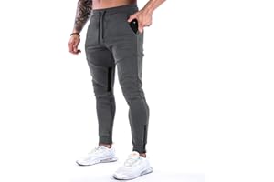 MakingDa Mens Gym Joggers Sweatpants Slim Fit Jogging Tracksuit Bottoms Causal Running Workout Trousers with Pockets